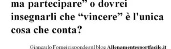Se mio figlio va male in uno sport, dovrei comunque dirgli che "l'importante non è vincere, ma partecipare" o dovrei insegnarli che "vincere è l'unica cosa che conta"?